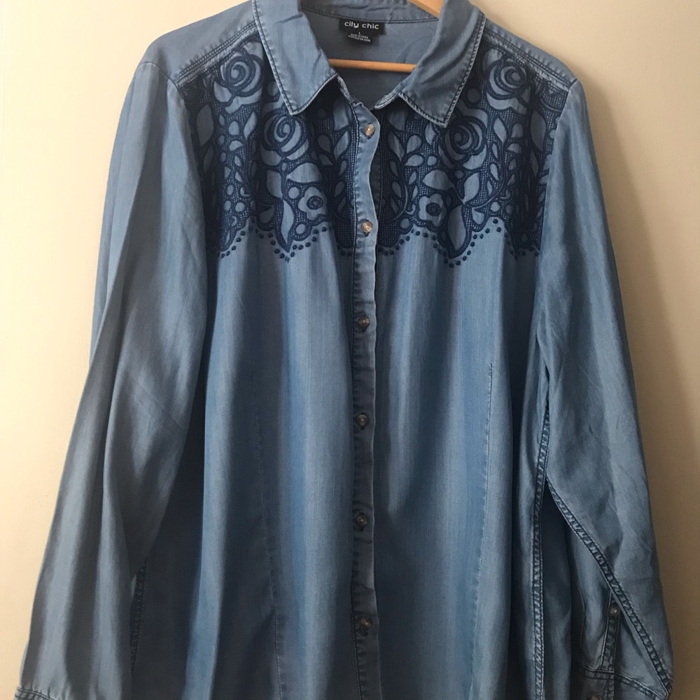 City chic jean shirt